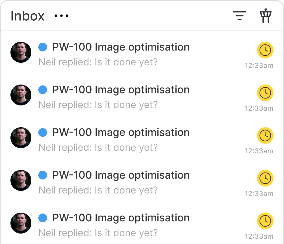 Studio notifications preview